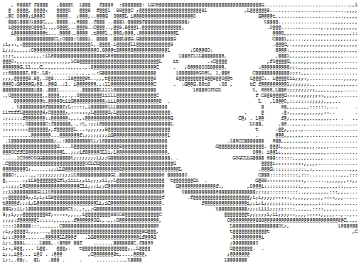 A 60's lady in ASCII art