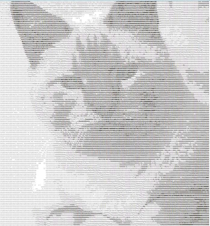 ASCII portrait of a cat's face