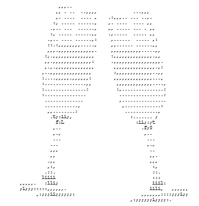 ASCII Art champagn glasses
