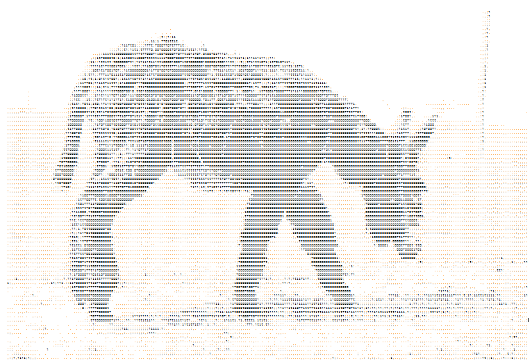 Donkey made from text art.