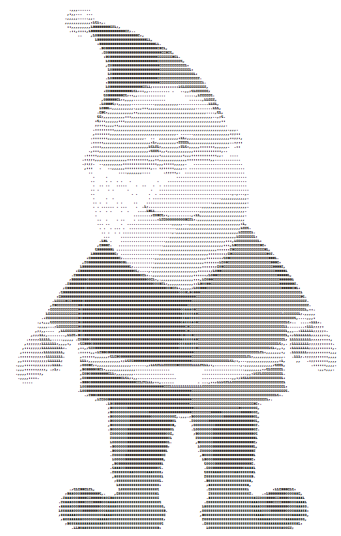 Father Christmas ASCII art