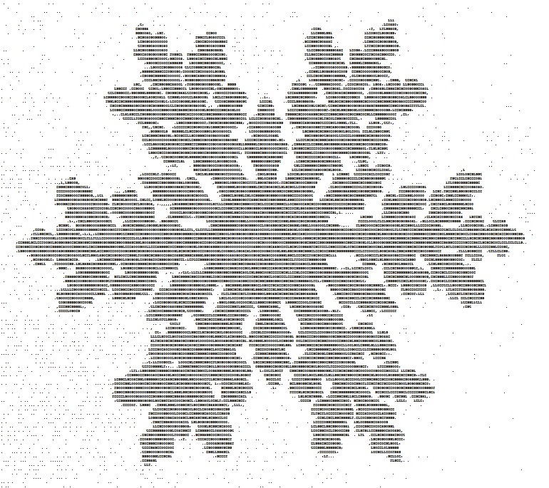 Text art snowflake