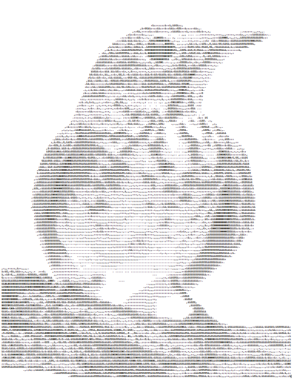 Swainson's Thrush in ASCII text art