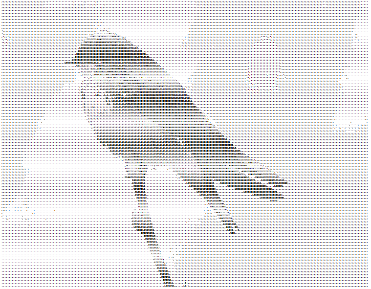 Tree swallow in ASCII text art